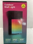 Smart Outdoor Wall Light Rgbww Led Porch App Control Modern Black IP65!. Fixed Price $44.99.