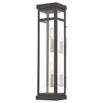 Livex Hopewell Light Outdoor Wall Lantern In Bronze, 5.5"W 22"H 20706-07. Fixed Price $489.96.
