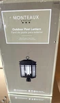 Monteaux Outdoor Post Lantern Black Finish Clear Glass Open Box. Fixed Price $47.49.