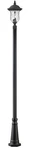 Armstrong 2-LIGHT Outdoor Post Mounted Fixture In Black. Fixed Price $648.00.
