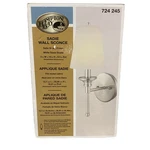 Hampton Bay Sadie Wall Sconce Satin Nickel 1-LIGHT White Glass Shade 724-245 New. Fixed Price $25.95.