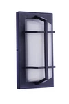 Craftmade Outdoor Small Rectangular Bulkhead, Text Black/frost ZA6102-TB. Fixed Price $63.99.
