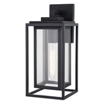 Vaxcel Filmore 1 7"W Outdoor Wall Light, Black/clear Glass - T0773. Fixed Price $112.99.
