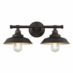 Westinghouse Iron Hill Oil Rubbed Bronze Fin ,metal Shade (2-LIGHT Wall Fixture). Fixed Price $75.44.