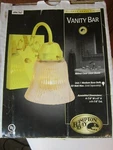 Hampton Bay Brass Bathroom Vanity Lamp Light Wall Mount Fixture Glass Shade New. Fixed Price $13.58.