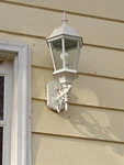 New Box Volume Lighting V8211-6 1-LIGHT Outdoor Wall Sconce, White Porch. Fixed Price $30.00.