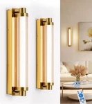 Battery Operated Wall Sconce Decor Set Of 2, Gold Rechargeable Scon.... Fixed Price $411.75.
