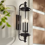 Medici Modern Outdoor Wall Fixture Black 3-LIGHT 28" Clear Glass Exterior. Fixed Price $324.99.