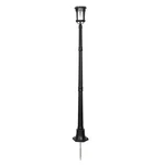 Gama Sonic Aurora Bulb Post Outdoor Solar Black Lamp Warm White (124B50071). Fixed Price $129.99.