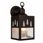 Burnished Bronze Trees Outdoor Wall Light Seeded Glass Forest Lodge Cabin Lamp. Fixed Price $90.24.