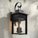 Bransford Mission Outdoor Wall Light Fixture Black Specked Gray Lantern 19" Barn. Fixed Price $299.99.