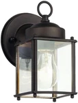 9611OZ Patio Wall Sconce Lantern Outdoor Lighting, 8.25" Height, Bronze 1-LIGHT. Fixed Price $58.99.