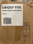 Cedar Hill 106202 14" Black Metal Outdoor Wall Lantern Light. Fixed Price $34.95.