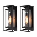 Outdoor Wall Sconce 14 Matte Black Waterproof Porch Light Pack Mirrea Classic. Fixed Price $104.99.