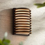 Modern Industrial Outdoor Wall Light Fixture Bronze Frosted Glass 10" Exterior. Fixed Price $84.99.