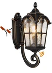 Black Roman Outdoor Fixture, 17.7"H Dusk To Dawn Lighting Wall. Fixed Price $40.50.