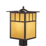 Vaxcel Mission 1L Bronze Outdoor Rectangle Post Light Honey Glass. Fixed Price $212.74.