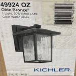 Kichler 49924OZ Capanna 10" Tall Outdoor Aluminum Wall Sconce - Olde Bronze. Fixed Price $101.85.
