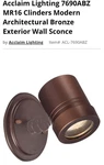 Acclaim 7690ABZ MR16 Modern Architectural Wall Sconce. Fixed Price $39.99.