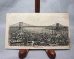 1904 St. Louis World's Fair Hold To Light Post Card Brooklyn Bridge-damaged. Fixed Price $18.00.