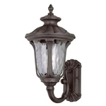 1-LIGHT Burnished Rust Outdoor Wall Mount Lantern W/water Glass By Bel Air. Fixed Price $109.98.