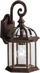 Kichler 9735 Bronze Barrie 16" Outdoor Wall Light With Beveled Glass Panels. Fixed Price $82.97.
