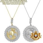 VVS1D Real Sterling Silver World Map Planet Earth Globe Charm Pendant Free Chain. Fixed Price $169.99.