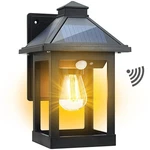 Cyhkee Solar Powered Wall Lanterns Outdoor With 3 Modes, Dusk Black (1 Pack). Fixed Price $49.81.