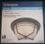 Westinghouse 62303 Ceiling Light Indoor/outdoor Flush Bonneville Weathered Bronz. Fixed Price $54.95.