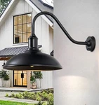 18" Large Barn Light With Gooseneck, Outdoor/indoor Wall Mounted, Industrial Ext. Fixed Price $247.00.