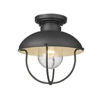 Ansel 1-LIGHT Outdoor Flush Ceiling Mount Fixture Black. Fixed Price $122.00.