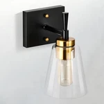 Briarwood 1-LIGHT Black And Antique Brass Indoor Wall Sconce. Fixed Price $27.00.