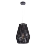 Craftmade Natural 1LT Pendant, Woven Rattan Shade/black P2009-FB. Fixed Price $132.40.