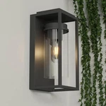 Maxax Outdoor Sconce 12.3" Rectangular Metal Black/cylindrical Clear Glass Shade. Fixed Price $49.89.