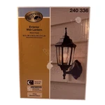 Hampton Bay Exterior Wall Lantern Black Outdoor Light 14.5" Beveled Glass. Fixed Price $36.87.