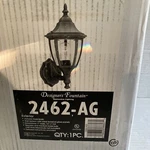 Designers Fountain 2462-AG Light 7" Cast Aluminum Wall Lantern Autumn Gold. Fixed Price $29.50.