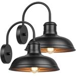 11" Outdoor Wall Lights, 2-PACK Black Sconces Farmhouse Gooseneck Barn L.... Fixed Price $71.00.