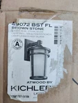 Kichler 49072 Brown Atwood Collection 1-LIGHT 14" Outdoor Wall. Fixed Price $155.49.