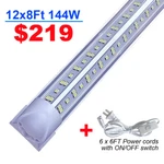 12 Pack T8 8FT Led Tube Bulbs 144W 8FOOT Linkable Shop Lights Fixtures. Fixed Price $219.99.