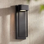 Possini Euro Pavel 16" High Textured Black Led Outdoor Wall Light. Fixed Price $119.99.