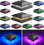 Volisun 12 Pack Post Caps Light Solar, Rgb Color Changing, Waterproof, (white). Fixed Price $50.00.