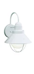 Kichler 9022 White Seaside Single Light 12"H Outdoor Wall Sconce. Fixed Price $60.00.