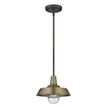 Acclaim Burry 1-LIGHT Exterior Convertible Pendant, Brass 1736ATB. Fixed Price $130.00.