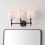 Safavieh Lighting Collection Davielle Black 3-LIGHT Wall Sconce Fixture.... Fixed Price $128.97.