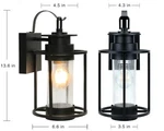 Monkfish Black Outdoor Wall Sconce Light With Bubble Glass Shade - Waterproof. Fixed Price $48.99.
