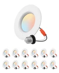 Edishine 12 Pack 4 5CCT Recessed Led Ceiling With Night Light, CRI90. Fixed Price $89.99.