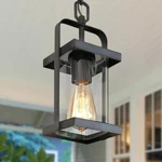 Uolfin Farmhouse Outdoor Pendant Black Modern Porch 1-LIGHT Entryway Lantern. Fixed Price $27.99.