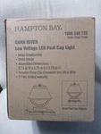 Hampton Bay Low Voltage Led Matte Black Post Cap Light Cann River New 1008540723. Fixed Price $26.99.