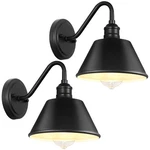 2-PACK Gooseneck Outdoor Barn Light Fixtures, 8 Inch Wall Sconces, Fa. Fixed Price $56.91.