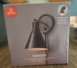 Globe Electric 51725 Tristan 10" Tall Wall Sconce With Black Shade - Matte. Fixed Price $29.99.